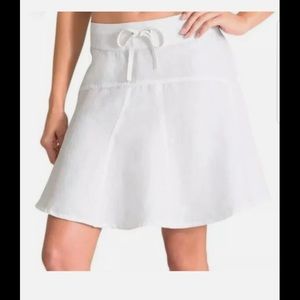 Athleta daydreamer white linen skirt 0